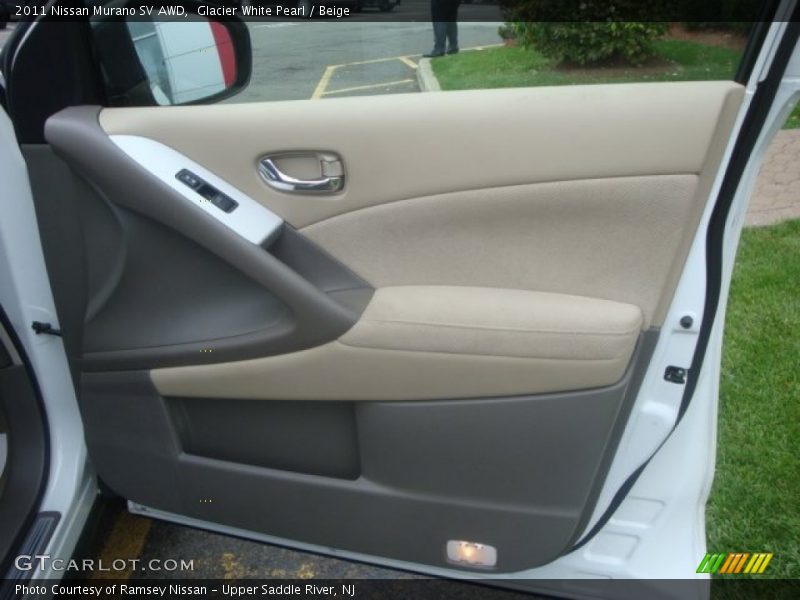 Glacier White Pearl / Beige 2011 Nissan Murano SV AWD