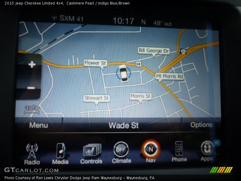 Cashmere Pearl / Indigo Blue/Brown 2015 Jeep Cherokee Limited 4x4