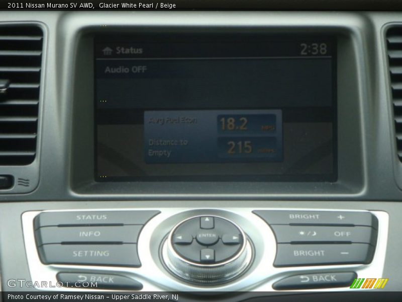 Glacier White Pearl / Beige 2011 Nissan Murano SV AWD