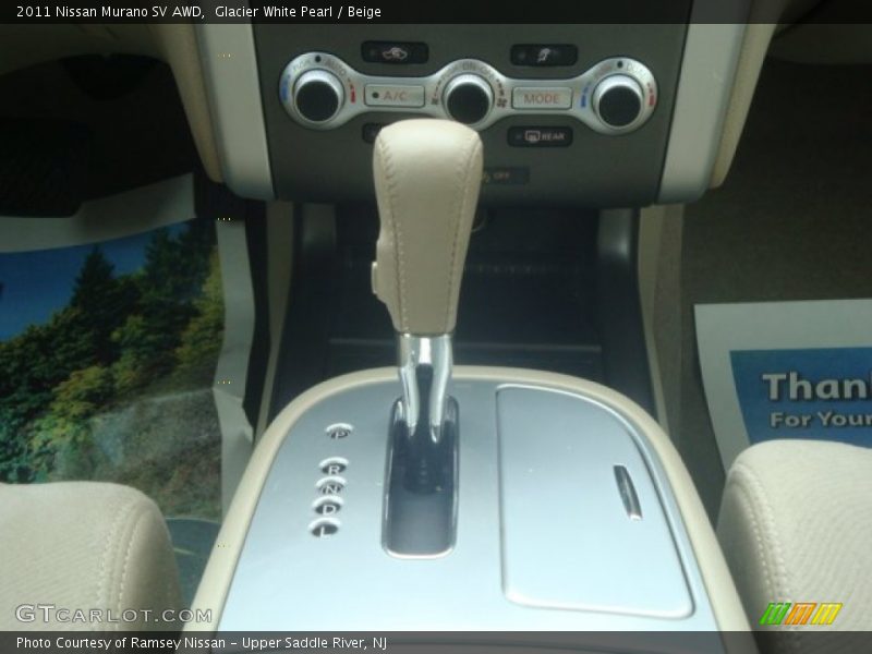 Glacier White Pearl / Beige 2011 Nissan Murano SV AWD