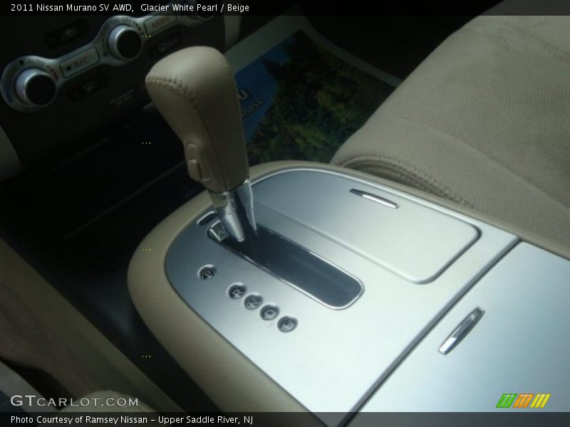 Glacier White Pearl / Beige 2011 Nissan Murano SV AWD