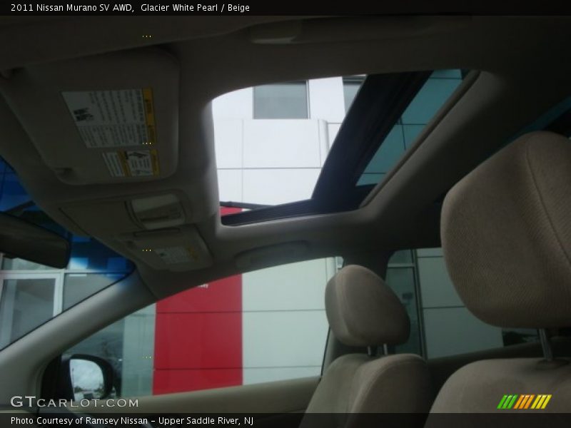 Glacier White Pearl / Beige 2011 Nissan Murano SV AWD