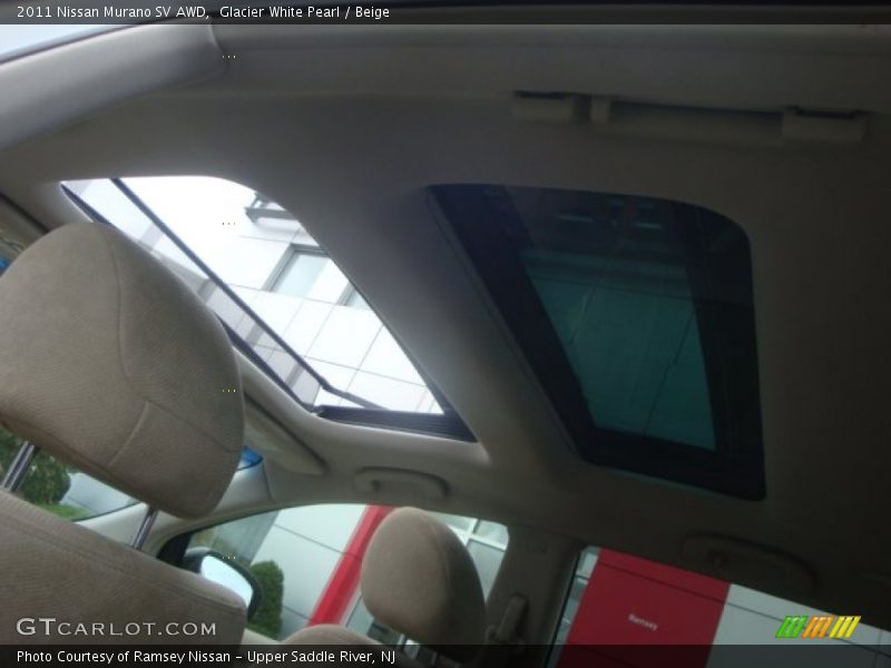 Glacier White Pearl / Beige 2011 Nissan Murano SV AWD