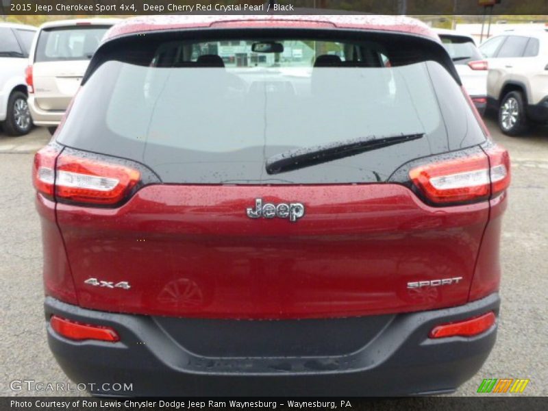 Deep Cherry Red Crystal Pearl / Black 2015 Jeep Cherokee Sport 4x4