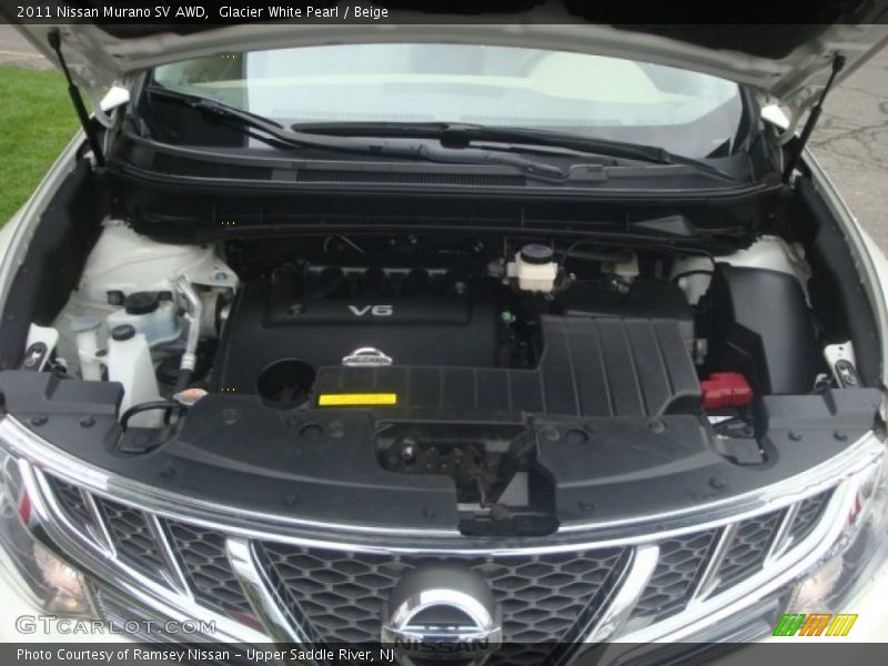 Glacier White Pearl / Beige 2011 Nissan Murano SV AWD