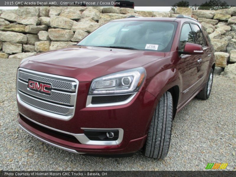 Crimson Red Tincoat / Cocoa Dune 2015 GMC Acadia Denali AWD