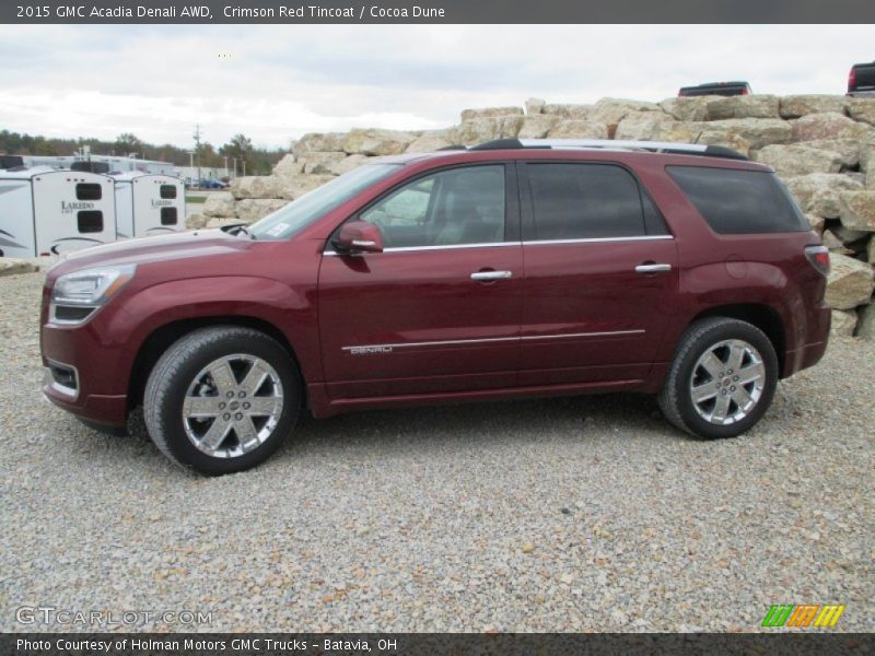 Crimson Red Tincoat / Cocoa Dune 2015 GMC Acadia Denali AWD