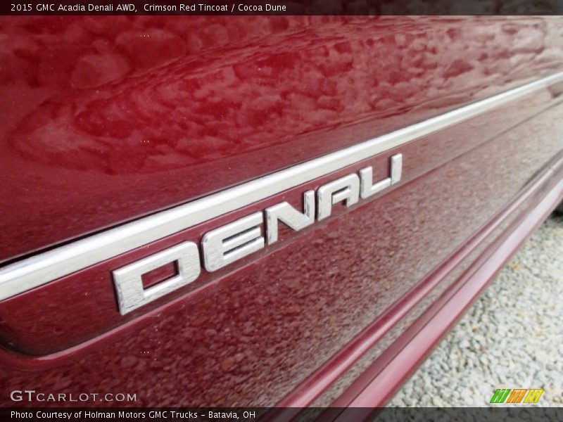 Crimson Red Tincoat / Cocoa Dune 2015 GMC Acadia Denali AWD