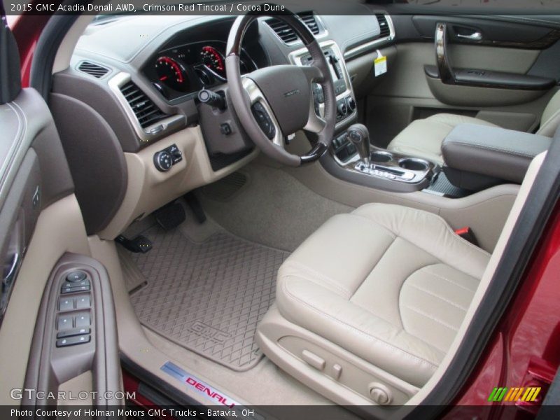 Crimson Red Tincoat / Cocoa Dune 2015 GMC Acadia Denali AWD