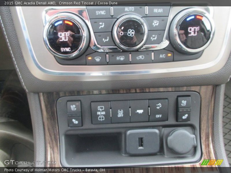 Crimson Red Tincoat / Cocoa Dune 2015 GMC Acadia Denali AWD