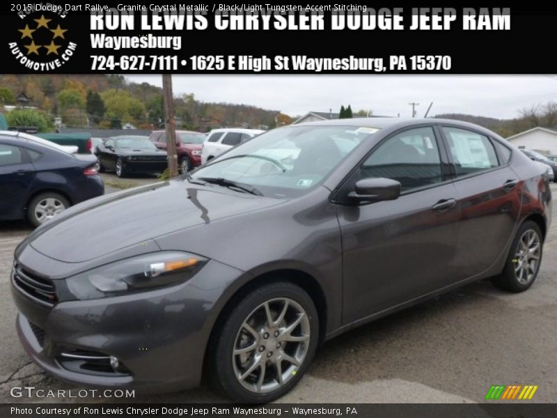Granite Crystal Metallic / Black/Light Tungsten Accent Stitching 2015 Dodge Dart Rallye