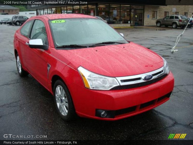 Vermillion Red / Medium Stone 2008 Ford Focus SE Coupe