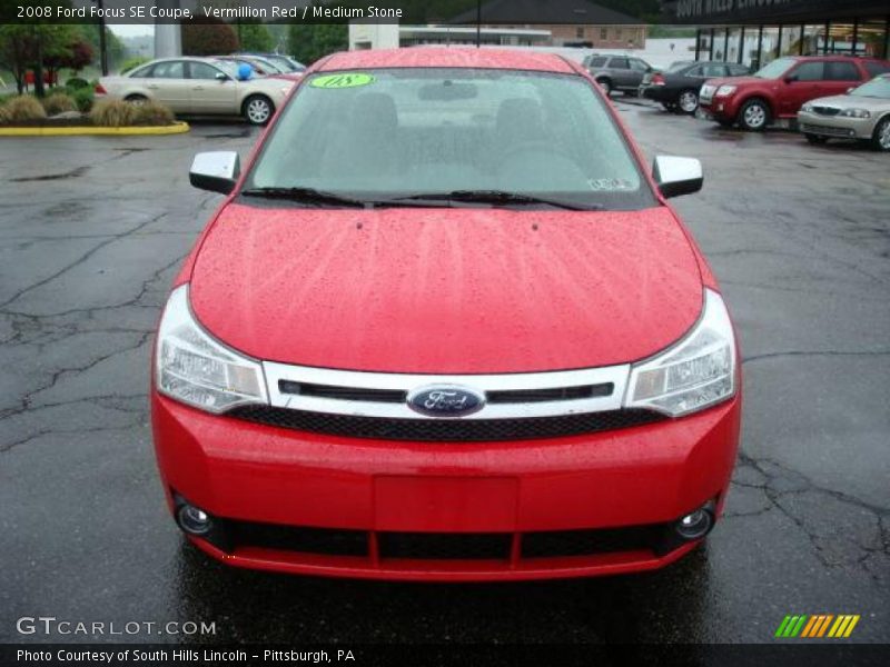 Vermillion Red / Medium Stone 2008 Ford Focus SE Coupe