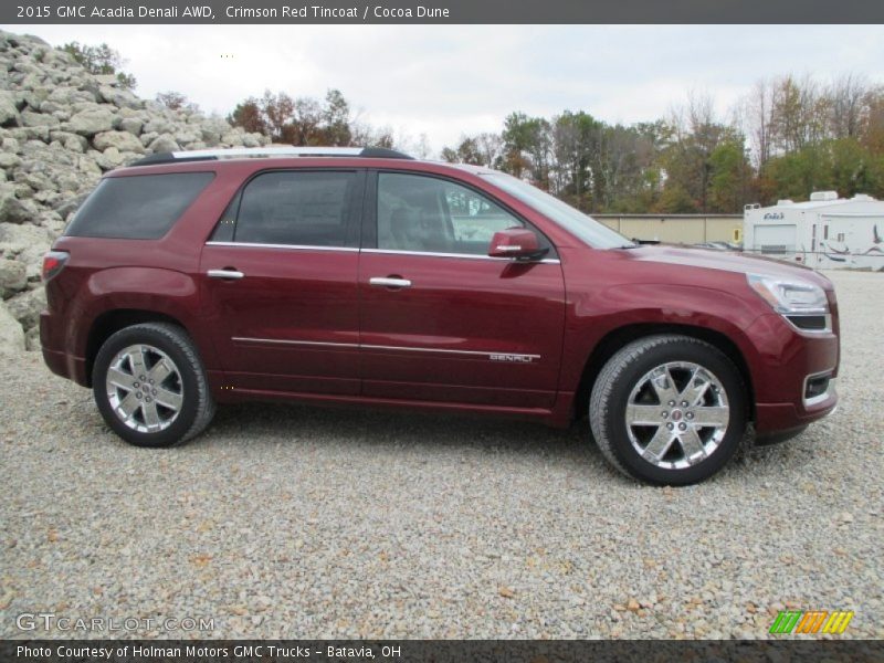 Crimson Red Tincoat / Cocoa Dune 2015 GMC Acadia Denali AWD