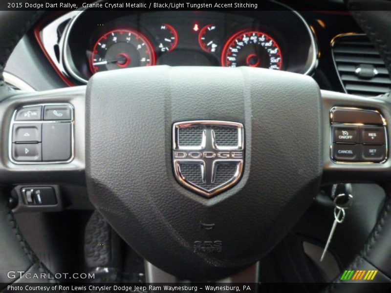 Granite Crystal Metallic / Black/Light Tungsten Accent Stitching 2015 Dodge Dart Rallye