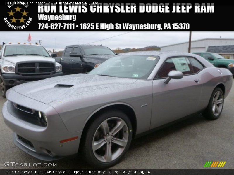 Billet Silver Metallic / Black 2015 Dodge Challenger R/T