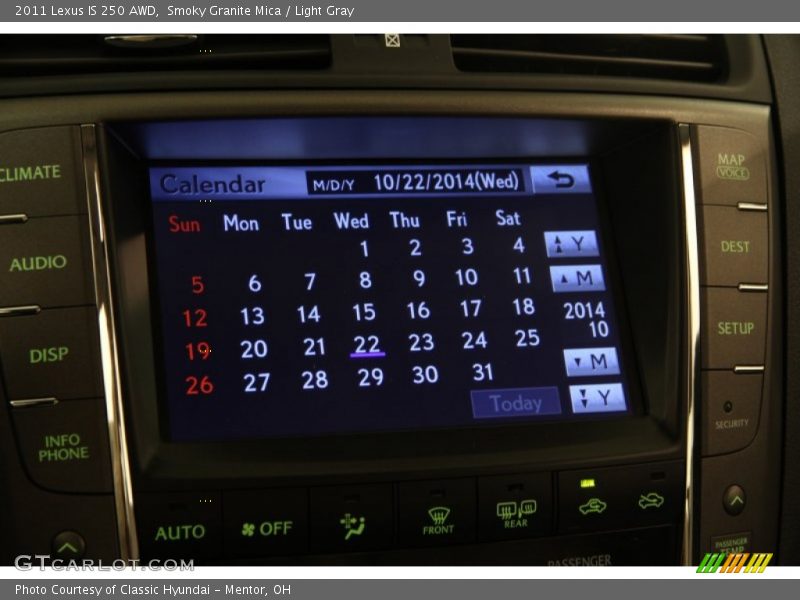 Smoky Granite Mica / Light Gray 2011 Lexus IS 250 AWD