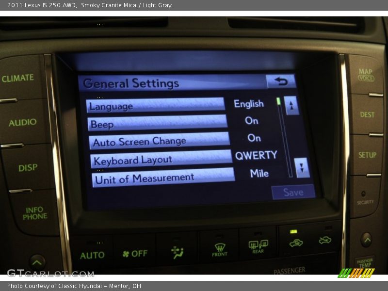 Smoky Granite Mica / Light Gray 2011 Lexus IS 250 AWD