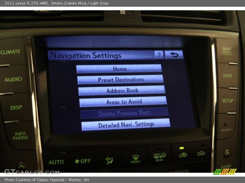 Smoky Granite Mica / Light Gray 2011 Lexus IS 250 AWD