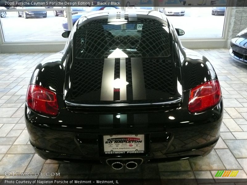 2008 Porsche Cayman S Porsche Design Edition 1, Black / Black, Rear - 2008 Porsche Cayman S Porsche Design Edition 1