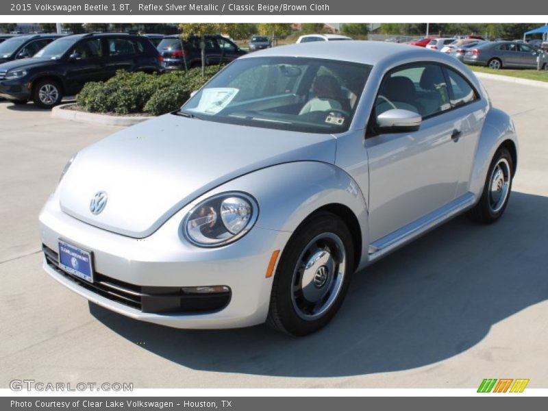 Reflex Silver Metallic / Classic Beige/Brown Cloth 2015 Volkswagen Beetle 1.8T