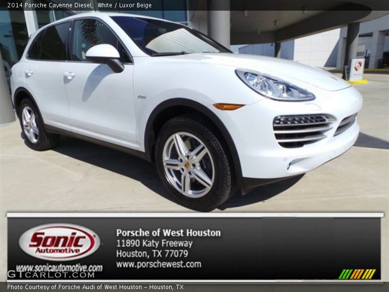 White / Luxor Beige 2014 Porsche Cayenne Diesel