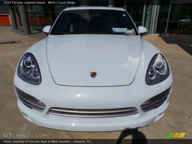 White / Luxor Beige 2014 Porsche Cayenne Diesel