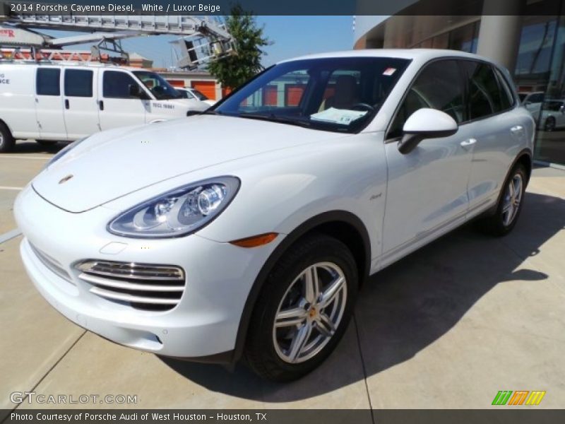 White / Luxor Beige 2014 Porsche Cayenne Diesel