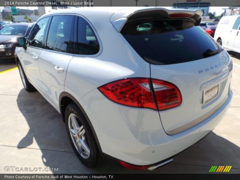 White / Luxor Beige 2014 Porsche Cayenne Diesel