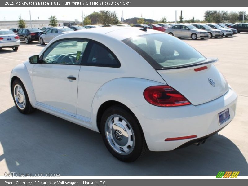 Pure White / Classic Beige/Brown Cloth 2015 Volkswagen Beetle 1.8T