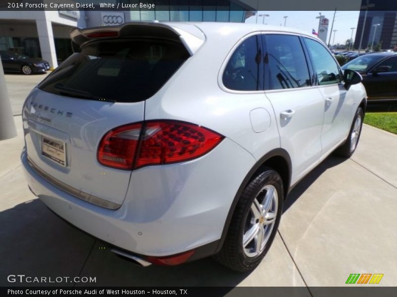 White / Luxor Beige 2014 Porsche Cayenne Diesel