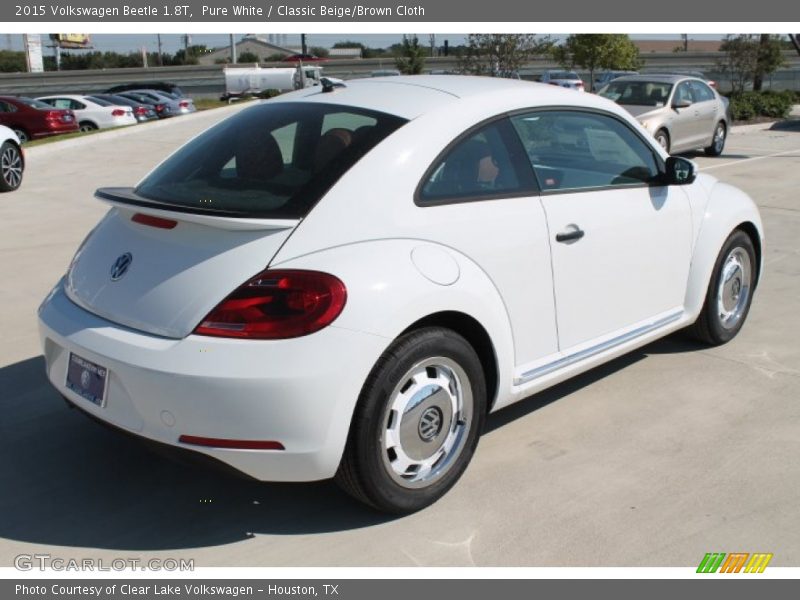 Pure White / Classic Beige/Brown Cloth 2015 Volkswagen Beetle 1.8T