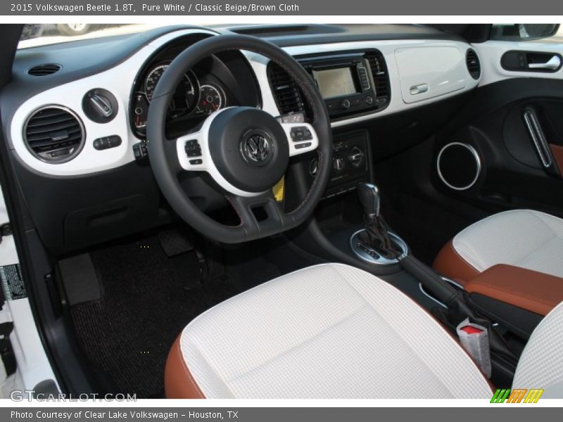  2015 Beetle 1.8T Classic Beige/Brown Cloth Interior