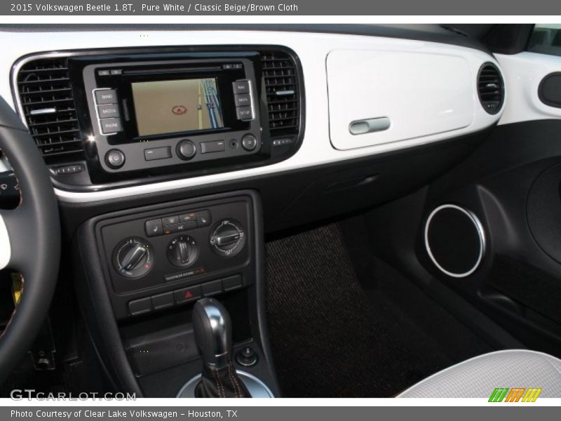 Pure White / Classic Beige/Brown Cloth 2015 Volkswagen Beetle 1.8T