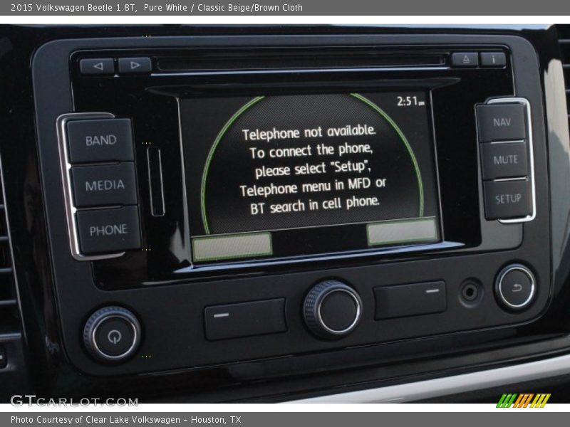 Pure White / Classic Beige/Brown Cloth 2015 Volkswagen Beetle 1.8T