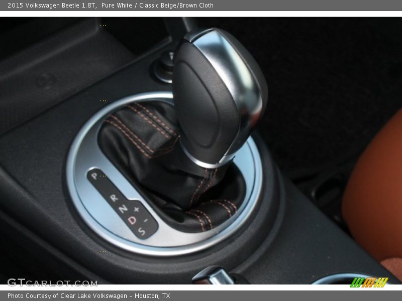 Pure White / Classic Beige/Brown Cloth 2015 Volkswagen Beetle 1.8T