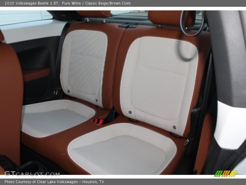 Pure White / Classic Beige/Brown Cloth 2015 Volkswagen Beetle 1.8T
