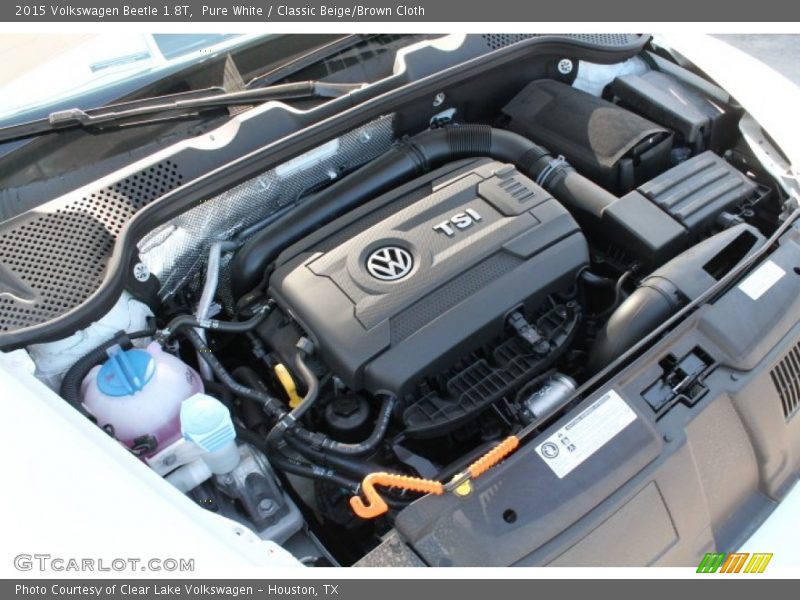 Pure White / Classic Beige/Brown Cloth 2015 Volkswagen Beetle 1.8T