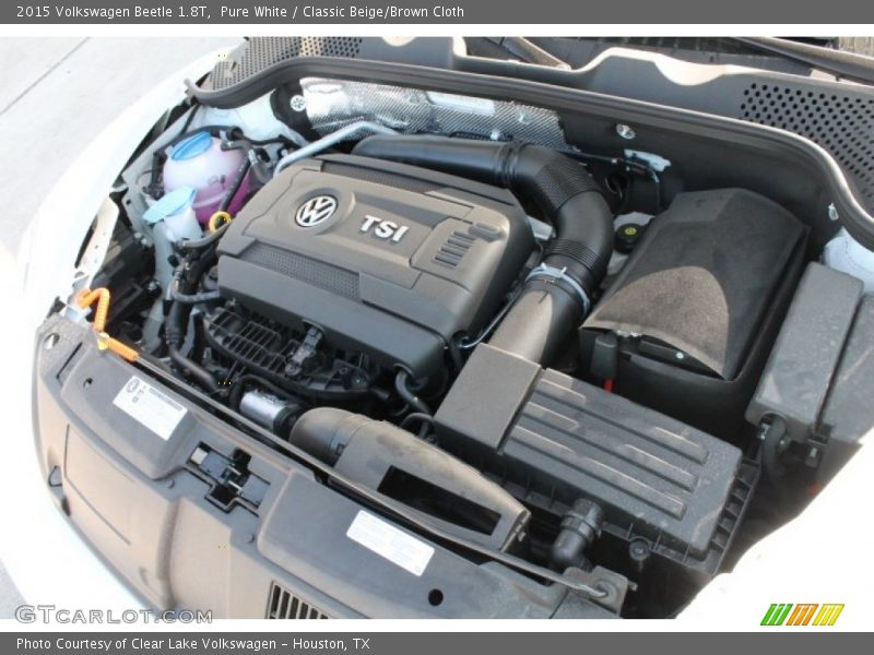 Pure White / Classic Beige/Brown Cloth 2015 Volkswagen Beetle 1.8T