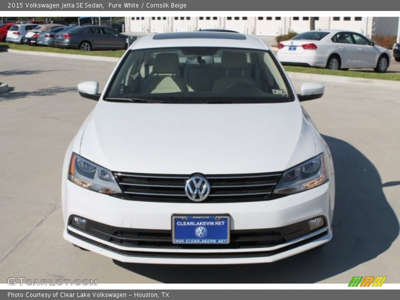 Pure White / Cornsilk Beige 2015 Volkswagen Jetta SE Sedan