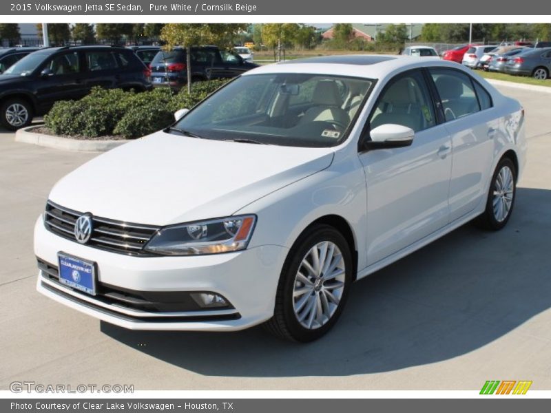 Pure White / Cornsilk Beige 2015 Volkswagen Jetta SE Sedan