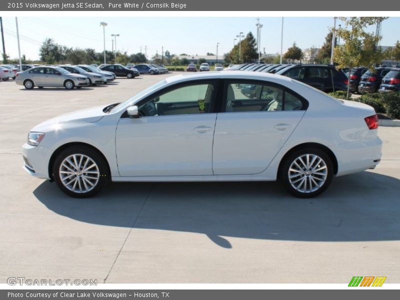 Pure White / Cornsilk Beige 2015 Volkswagen Jetta SE Sedan