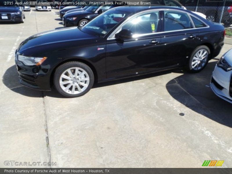 Phantom Black Pearl / Nougat Brown 2015 Audi A6 3.0T Premium Plus quattro Sedan