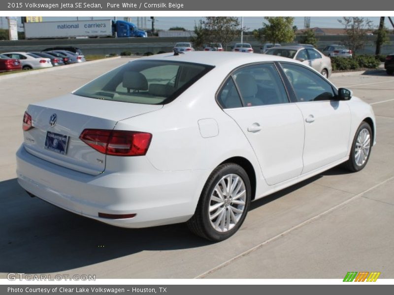 Pure White / Cornsilk Beige 2015 Volkswagen Jetta SE Sedan