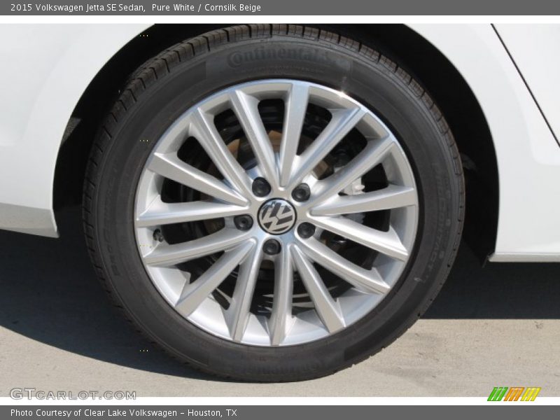 Pure White / Cornsilk Beige 2015 Volkswagen Jetta SE Sedan