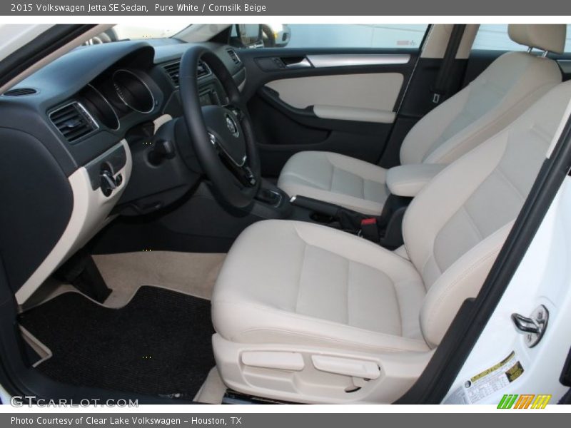 Pure White / Cornsilk Beige 2015 Volkswagen Jetta SE Sedan