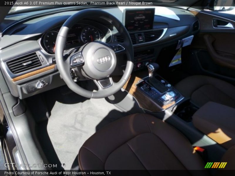 Phantom Black Pearl / Nougat Brown 2015 Audi A6 3.0T Premium Plus quattro Sedan