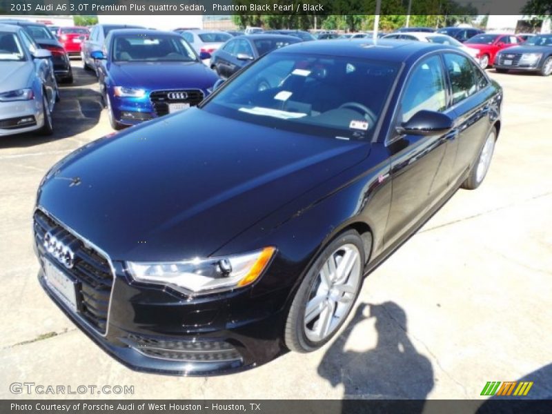 Phantom Black Pearl / Black 2015 Audi A6 3.0T Premium Plus quattro Sedan