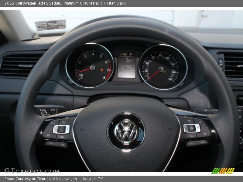 Platinum Gray Metallic / Titan Black 2015 Volkswagen Jetta S Sedan