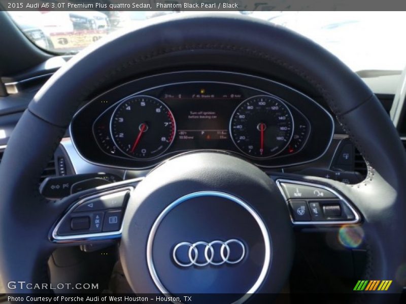 Phantom Black Pearl / Black 2015 Audi A6 3.0T Premium Plus quattro Sedan